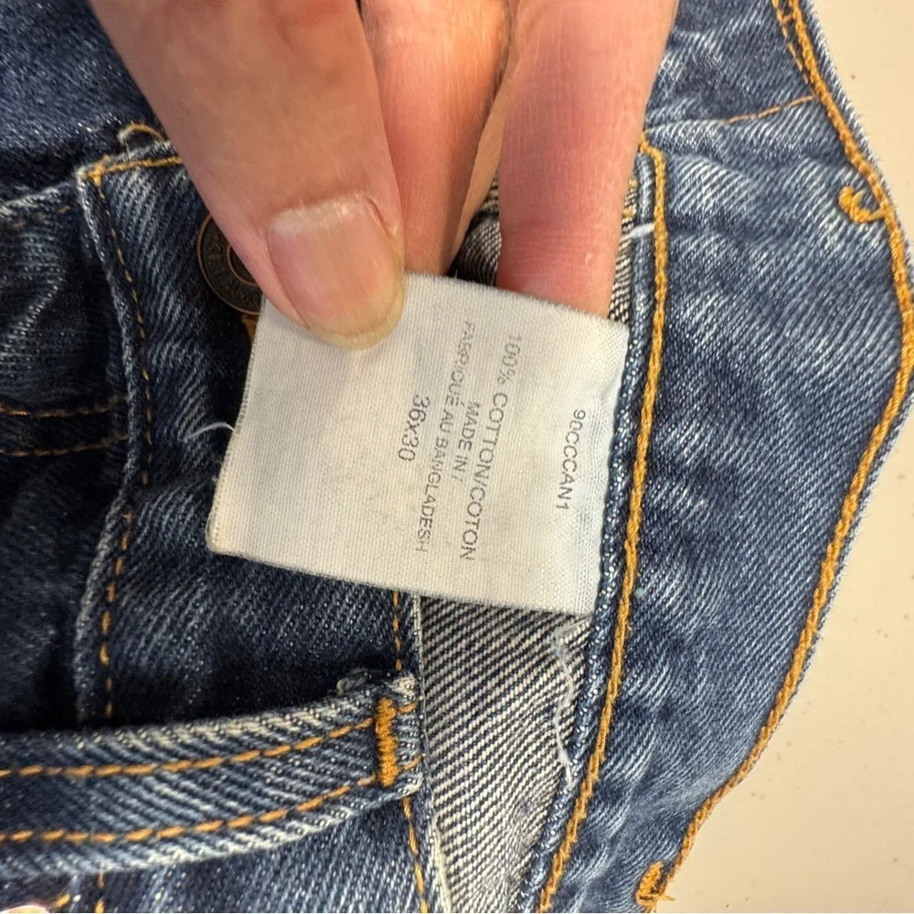 Vintage Levi’s 505 Orange Tab 90s Blue Straight Leg Jeans 36x30 Classic Denim - Picture 13 of 14